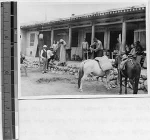 Moslem inn along highway between Lanzhou and Xining, Qinghai, China, 1936