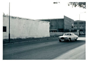 Building converted to "The Public Bookshop" in 1969. At the back: American Mission Hospital. Th