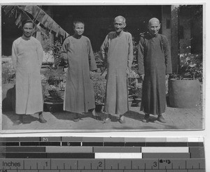 Teachers at the pagan school at Yangjiang, China