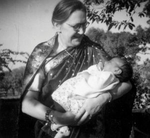 Missionary Marie Wacher in Tirukoilur 1950