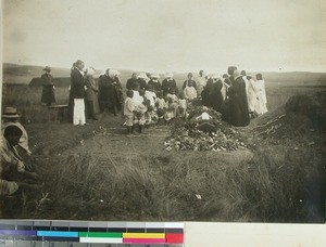 Alma Jensen's funeral, Mangarano, Madagascar, 1918-07-06