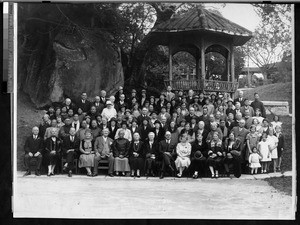 Emily S. Hartwell's 75th birthday celebration, Fuzhou, Fujian, China, 1934