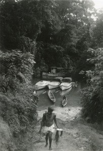 Landing stage of Sibang, near Libreville, in Gabon