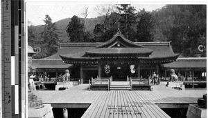 Front of the head part of Shinto Shrine, Miyajima, Japan, ca. 1920-1940