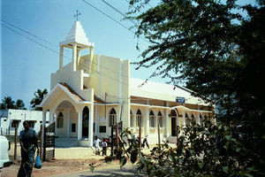 Den nyindviede Transfiguration Church i Pondicherry, februar 2002