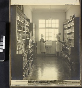 Nurses in the dispensary, Victoria Hospital, Lovedale, South Africa, ca.1938