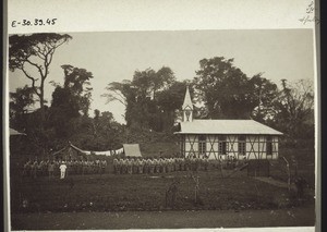 Mission Station Nyasoso with a warlike look (January 1905)