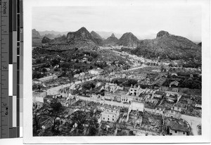 After Japanese invasion, ruins in Guilin, China, 1946