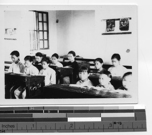 A class room at Luoding, China, 1937