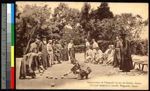 Outdoor bowling, Nagasaki, Japan, ca.1920-1940