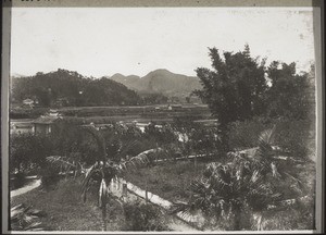 Hoschuwan. Aussicht von der Veranda des Europäerhauses