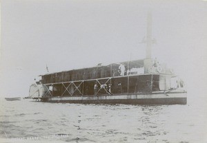 Boat on the Ogooue river, in Gabon