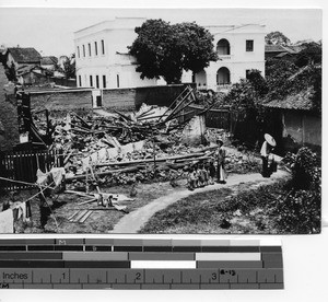 The ruins of an orphanage at Luoding, China, 1927