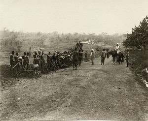 Construction of a road, in Cameroon