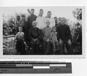 Three generations of family at Luoding, China, 1937