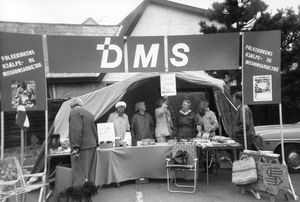 Market day in Nørresundby. The staff behind the counter. From left: Helga Mikkelsen, Ketty Fred