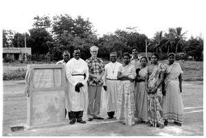 Tamil Nadu, South India. Placing of foundation stone to Neyveli Church, Arcot Lutheran Church/A