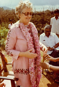 Kalrayan Hills, South India. Welcome celebration at Kariyalur, for Missionary Helga Johansen on