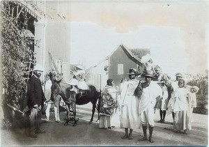 Simeon Delord, director of the teacher training school in Antananarivo and his family, in Madagascar