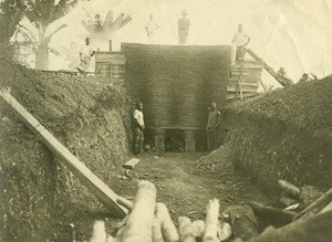 Bricks furnace, in Samkita, Gabon