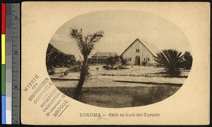 Mission church and house at Doruma, Congo, ca.1920-1940