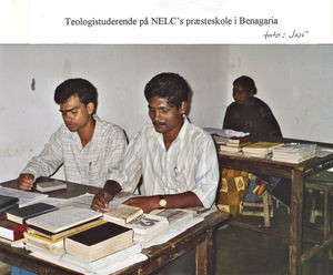 Santal Parganas, Nordindien. Studerende på Benagaria Præsteskole, NELC, november 2000