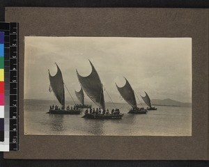 Lakatoi sailing canoes, Mailu, Papua New Guinea, ca. 1905