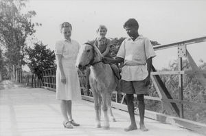 Missionary Ely Forman and the daughter Annelise, 1948. The Missionary Doctor, Otto Forman with