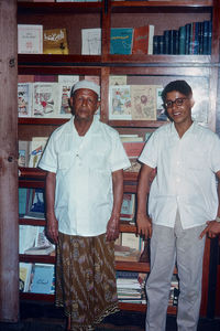 DMS Bookshop in Crate, Aden. Mubarak Ibrahim for many years manager and Abdulla his assistant i