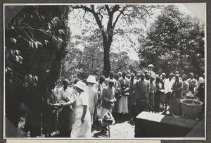 The municipal council`s farewell, Moshi, Tanzania, ca.1931-1939