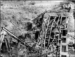 Ndungu Bridge destroyed in the War, Tanzania, 1927