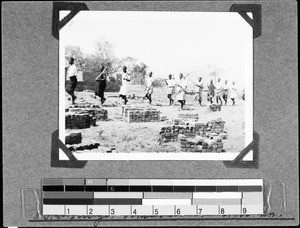 Workers lining up, Nyasa, Tanzania, 1936