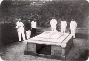 Tombstone of Benjamin Escande and Paul Minault, in Madagascar