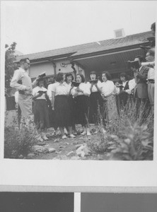 Students and Faculty Singing Together During the Lunch Hour, Ibaraki, Japan, 1953