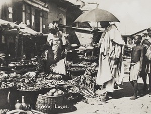 Market place, Lagos, Nigeria, ca. 1934