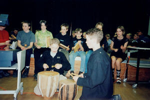 Confirmation Action 1999. "Then the musical instruments were touched"