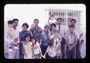 Group in front of the Church of Christ, Mexico