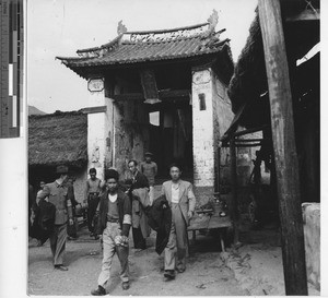 The entrance gate to a city in China, 1943