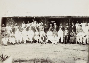 Christian group at mission event, Nigeria, ca. 1925