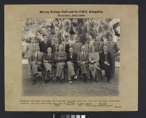 Group portrait, Murray College, Sialkot, 1950