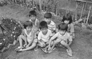 Taiwan Lutheran Church/TLC, 1982. DMS Missionary Birthe Stage Hansen teaching Sunday school chi