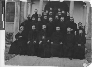 Msgr. Reynaud with the Lazarist European Missionaries at Chekiang, China