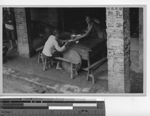 Stopping for food in South China, 1935