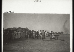 Machine-gun demonstration in Mangu