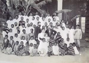 Students at the teacher training college of the Société des missions évangéliques de Paris, in Madagascar