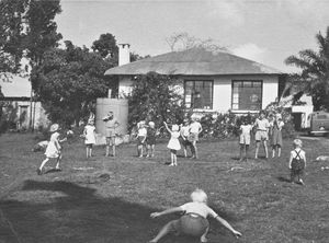 Tanganyika (fra 1964 Tanzania). Kibeta-skolen for skandinaviske missionærbørn, Bukoba. (Anvendt i: Derude fra 1959)