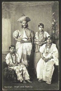 "A Chief of Kandy and his family."