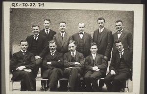 Behind, from the left, Lierack, Leu, Dr. Lutz, Autenrieth, Hermann, Steudle.In front: Bär, Martin, Ernst, Stamm, Keller