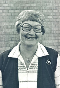 Bjørg Marie Lundager, b. Fuglestrand, 1925, Norway. Nurse from the Nursing School at "Menighets