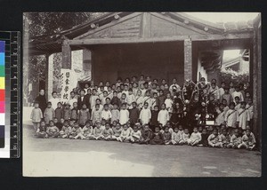 Kindergarten pupils celebrating Christmas, Quanzhou, China, 1921